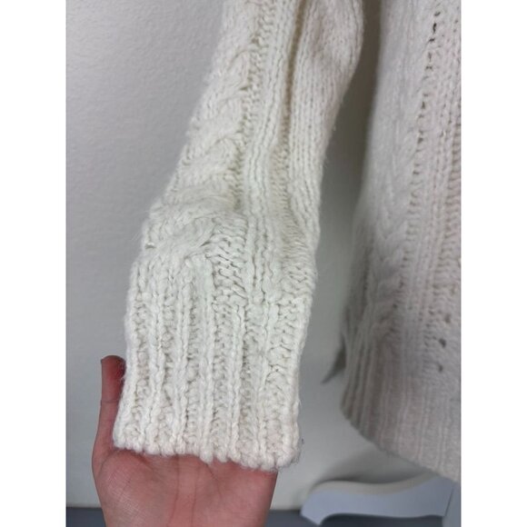 Smartwool women's XS ivory moon ridge boyfriend wool blend‎ oversized sweater - Picture 3 of 10